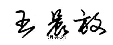 朱錫榮王晨放草書個性簽名怎么寫