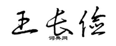 曾慶福王長儉草書個性簽名怎么寫