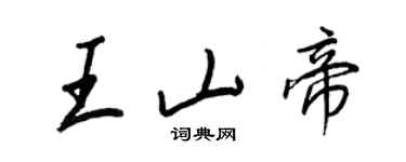 王正良王山帝行書個性簽名怎么寫