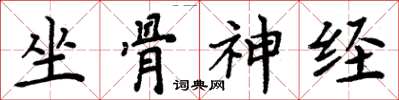 周炳元坐骨神經楷書怎么寫