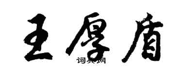 胡問遂王厚盾行書個性簽名怎么寫