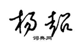 梁錦英楊超草書個性簽名怎么寫