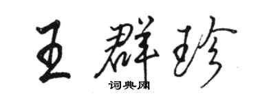 駱恆光王群珍行書個性簽名怎么寫