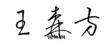 駱恆光王森方草書個性簽名怎么寫