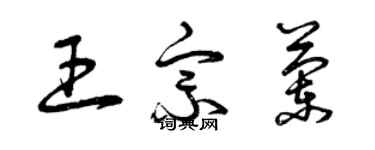 曾慶福王宗蘭草書個性簽名怎么寫