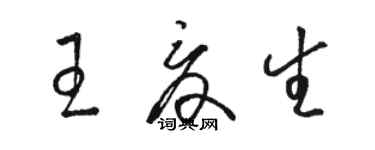 駱恆光王夏生草書個性簽名怎么寫