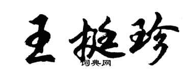 胡問遂王挺珍行書個性簽名怎么寫