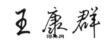 駱恆光王康群行書個性簽名怎么寫