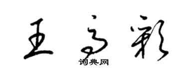 梁錦英王高彩草書個性簽名怎么寫