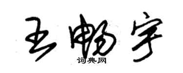 朱錫榮王暢宇草書個性簽名怎么寫