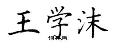 丁謙王學沫楷書個性簽名怎么寫