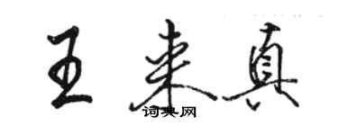 駱恆光王來真行書個性簽名怎么寫