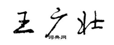 曾慶福王廣壯行書個性簽名怎么寫