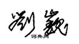 朱錫榮劉巍草書個性簽名怎么寫