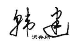 駱恆光韓建草書個性簽名怎么寫