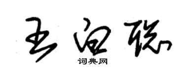 朱錫榮王白聰草書個性簽名怎么寫