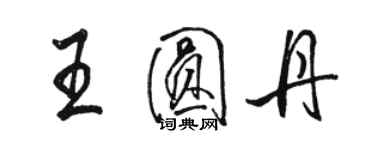 駱恆光王圓丹行書個性簽名怎么寫