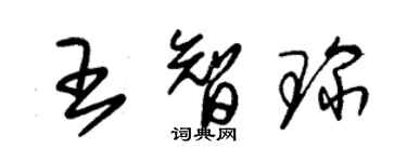 朱錫榮王智琛草書個性簽名怎么寫