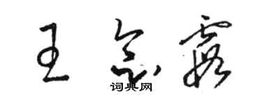 駱恆光王念霞草書個性簽名怎么寫