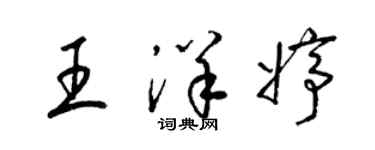 梁錦英王洋婷草書個性簽名怎么寫