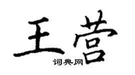 丁謙王營楷書個性簽名怎么寫