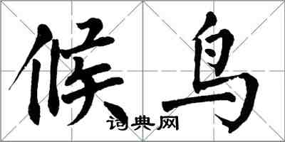 翁闓運候鳥楷書怎么寫