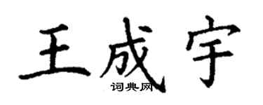 丁謙王成宇楷書個性簽名怎么寫