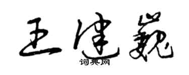 曾慶福王健巍草書個性簽名怎么寫