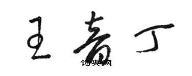 駱恆光王音丁草書個性簽名怎么寫