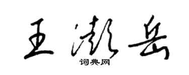 梁錦英王澎岳草書個性簽名怎么寫