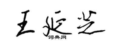 王正良王延芝行書個性簽名怎么寫