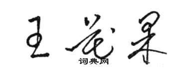 駱恆光王花果草書個性簽名怎么寫