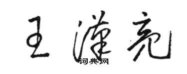 駱恆光王漢亮草書個性簽名怎么寫