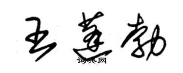 朱錫榮王蓬勃草書個性簽名怎么寫