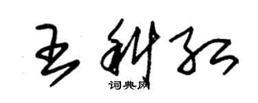 朱錫榮王科紅草書個性簽名怎么寫