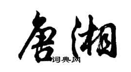 胡問遂唐湘行書個性簽名怎么寫