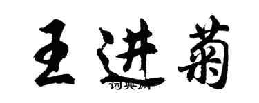 胡問遂王進菊行書個性簽名怎么寫