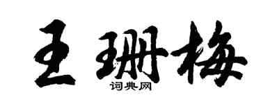 胡問遂王珊梅行書個性簽名怎么寫