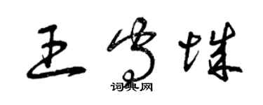 曾慶福王守城草書個性簽名怎么寫