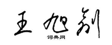 梁錦英王旭創草書個性簽名怎么寫