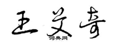 曾慶福王艾奇草書個性簽名怎么寫