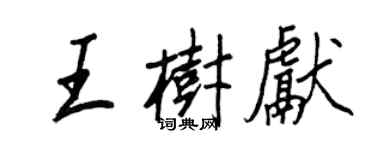 王正良王樹獻行書個性簽名怎么寫
