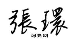 王正良張環行書個性簽名怎么寫