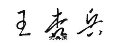 駱恆光王杏兵草書個性簽名怎么寫