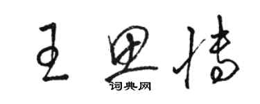 駱恆光王思博草書個性簽名怎么寫