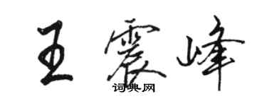 駱恆光王震峰行書個性簽名怎么寫