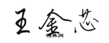 駱恆光王金芯行書個性簽名怎么寫