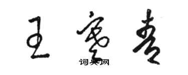 駱恆光王寒青草書個性簽名怎么寫