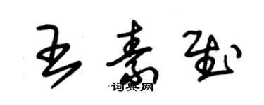 朱錫榮王素慰草書個性簽名怎么寫