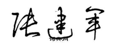 曾慶福張建軍草書個性簽名怎么寫